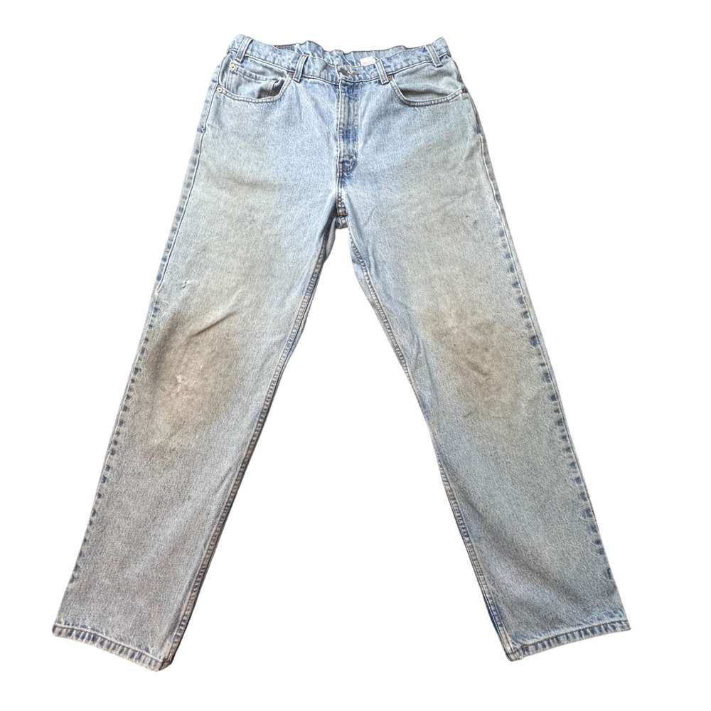 Vintage Levi's 550 Jeans Mens 36x32 (34x31) Light Wash Relaxed Fit Tapered Denim